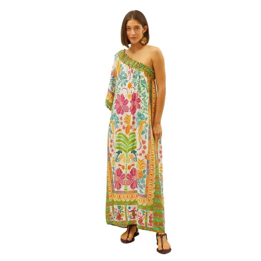 FARM Rio Brazil Exclusive Women's Farm Oasis Summer Midi Dress Size Small NWT